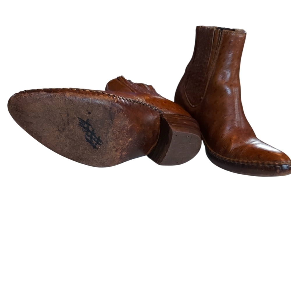 Denver Western Cowboy Boots Ankle size 7.5 Leather Pull-On - Picture 8 of 13
